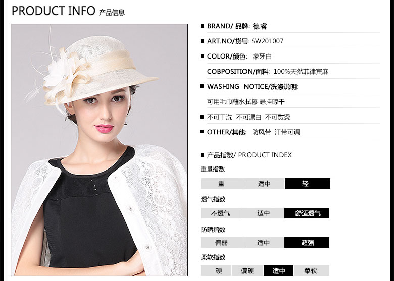 時(shí)尚麻紗帽定制，防紫外線遮陽帽，產(chǎn)品信息